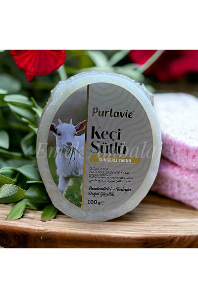 Purlaive Goat Milk Natural Sponge Soap 1 Piece 100gr