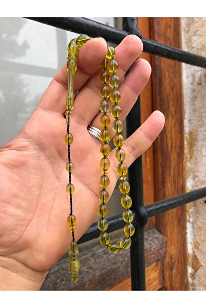 Sultan Telkari Sistem Püsküllü Beyzi Model Toz Kehribar Tesbih