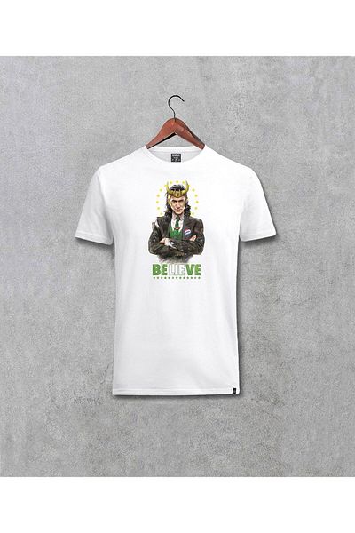 Pisa Art Μπλουζάκι Unisex με τυπωμένο προσαρμοσμένο σχέδιο Loki Believe