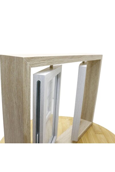 T.Concept Decorative 4-Piece Wooden Rotating Photo Frame