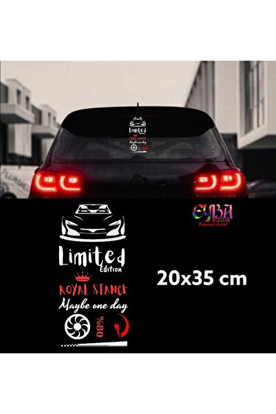 EYBA STİCKER مجموعة ملصقات خلفية السيارة ذات الإصدار المحدود مع نص ملصق