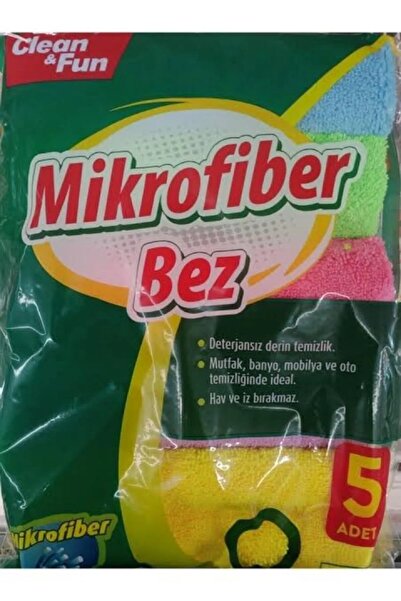 clean & fun Pachet de 2 cârpe de curățare din microfibră, 5 bucăți