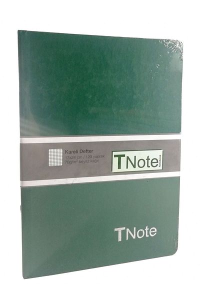 TNote مفكرة خضراء مربعة مقاس 17 × 24 سم