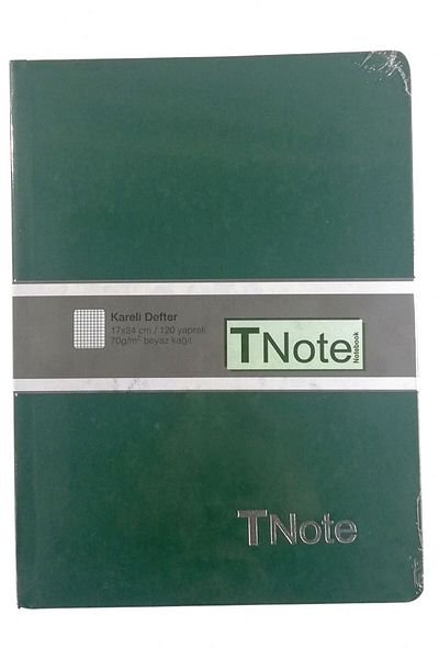 TNote مفكرة خضراء مربعة مقاس 17 × 24 سم