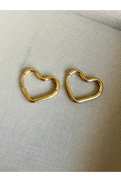 Hoop jewelery حلق من الفولاذ على شكل قلب