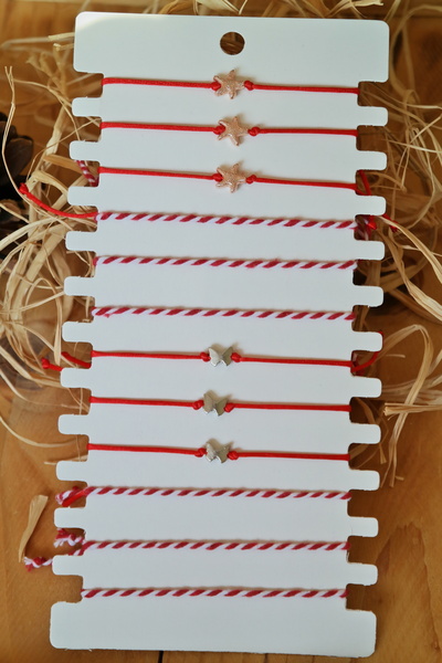 maycollection Denizyıldızı ve Gri Kelebek Kırmızı Beyaz Marteniçka 12'li İp B...