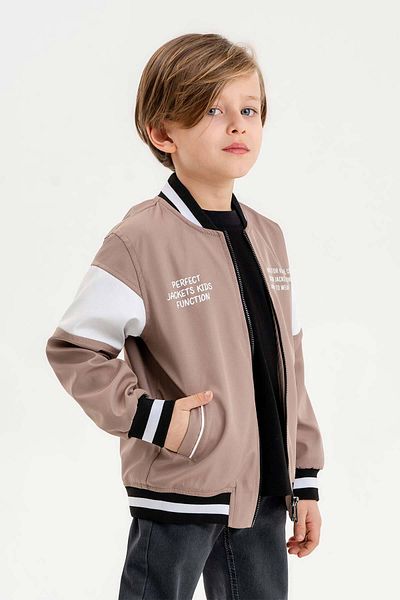 Gold Class Kidswear Водоустойчиво колежанско яке за момче с двоен джоб и цип