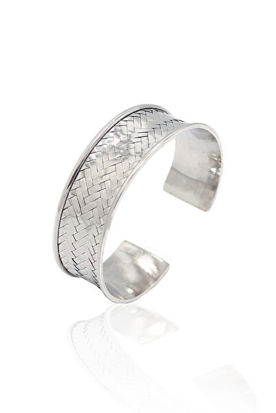 Midyat Nurtaş Gümüş Hasır Model 925 Ayar Saf Gümüş Erkek Bilezik 201022803