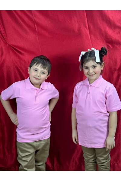 PERPA NACAR Момичешка и момчешка тениска с поло яка и къс ръкав, училищен тоа...