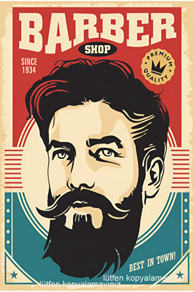 Hayat Poster salon de coafură decor pictură retro poster din lemn