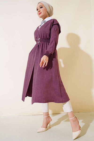 VOLT CLOTHİNG قبعة نسائية بأزرار كبس على الخصر