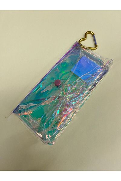 Concord Hologram Pencil Case Bag Yellow Heart