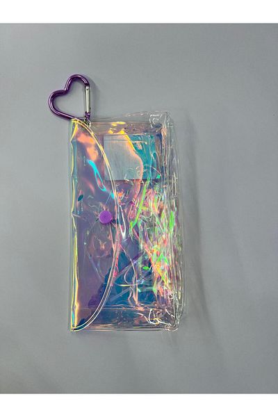 Concord Hologram Pencil Case Bag Purple Heart