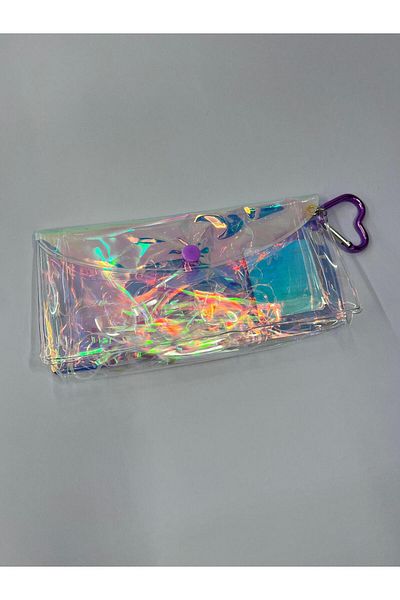 Concord Hologram Pencil Case Bag Purple Heart