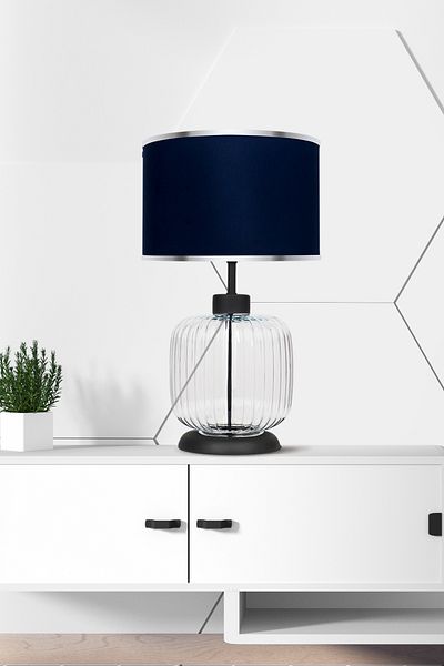 MINIMAL ETICARET VE BILGI TEKNOLOJILERI Intense Transparent Black Glass Lampshade
