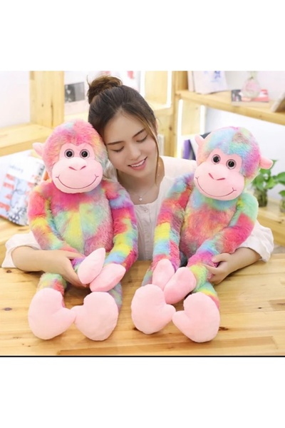 FELİTE Peluş Uyku Arkadaşım Yumuşak Renkli Maymun 85 Cm