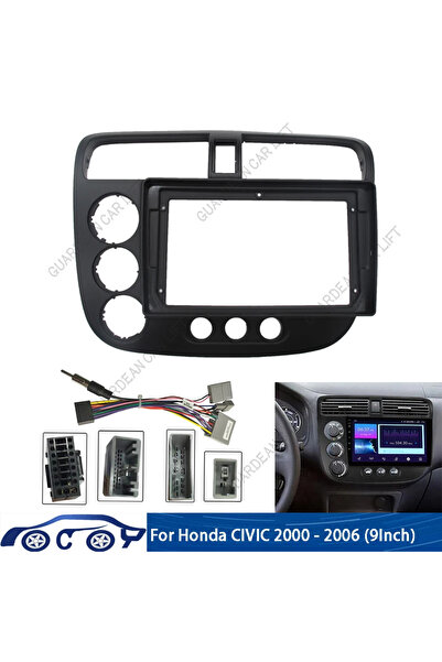 For-X HONDA CİVİC VTEC- 2001-2006 ARASI-9'' Uyumlu  MULTİMEDYA ÇERÇEVESİ-DİRE...