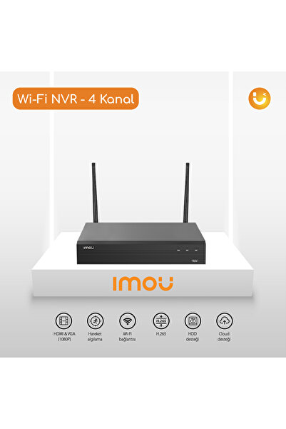 Imou 4 Kanal Wifi Nvr Ethernet-2x2mımo-hdmı, Vga-8 Tb Hdd Desteği-onvıf-bulut (NVR1104HS-W-S2)
