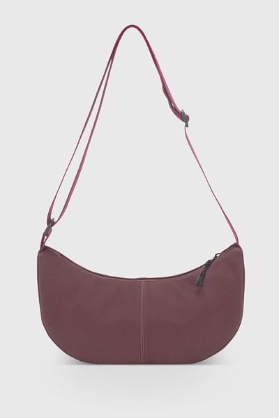 Housebags Geantă Crossbody Roșu Claret rezistentă la apă Half Moon