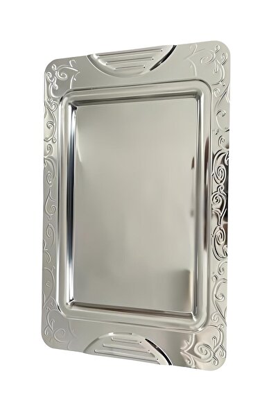 BAYDURSAN صينية تقديم صغيرة من الفولاذ المقاوم للصدأ (2-4 أشخاص)