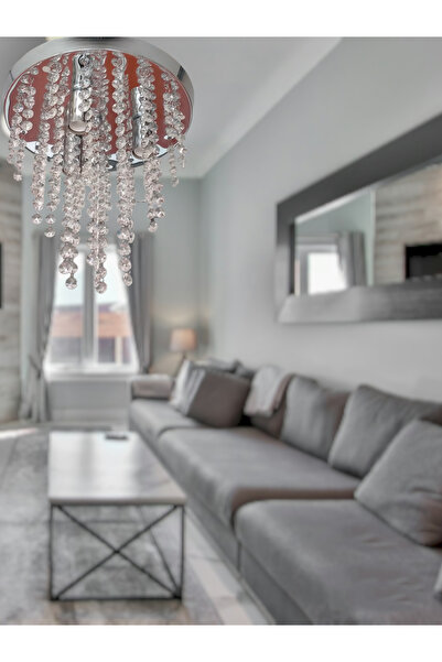 öalpa Kristal 3'Lü Modern Salon,Hol, Mutfak, Yatak Odası, Çocuk Odası Avize