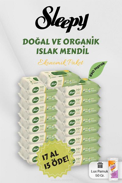 Sleepy Organic Wet Wipes BUY 17 Pay 15 Gift
