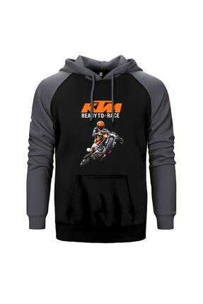 Z zepplin KTM Ready To Race Moto Gri Renk Reglan Kol Kap onlu Sweatshirt Fiyat Yorumlar Trendyol