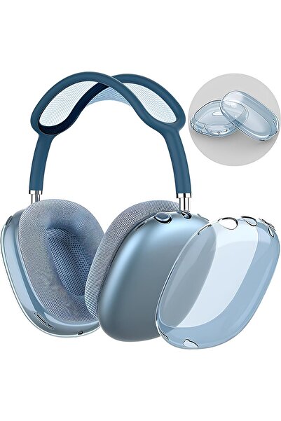 Casen Airpod Max Uyumlu Ultra Kaliteli ve Koruyucu Mavi Renkli Kulaklık Koruyucu
