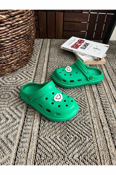 Behtah Kundura Girls Boys Kids Soft Sole Jibbitz Fancy Gift Closed Front Garden Pool Daily Sandals Slippers