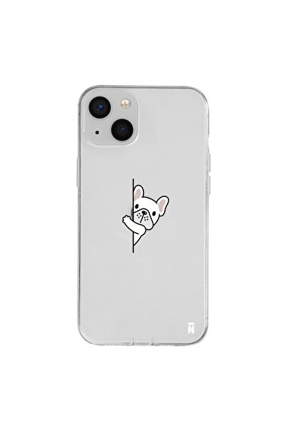 Casen iPhone 15 Dog Lover Tasarımlı Şeffaf Silikon Telefon Kılıfı