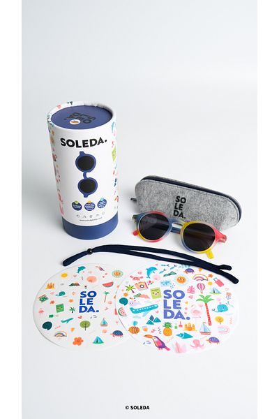 SOLEDA 3-6 Years Old Children's Sunglasses Rainbow