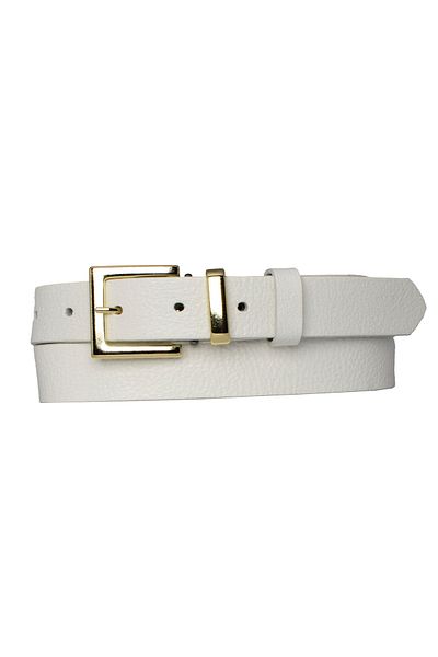 GoDeri Piele Genuina Gold Set cataramă 3 Cm Curea damă Alb Lapte; Rochie, Curea pantaloni = 3cm-kdn-47