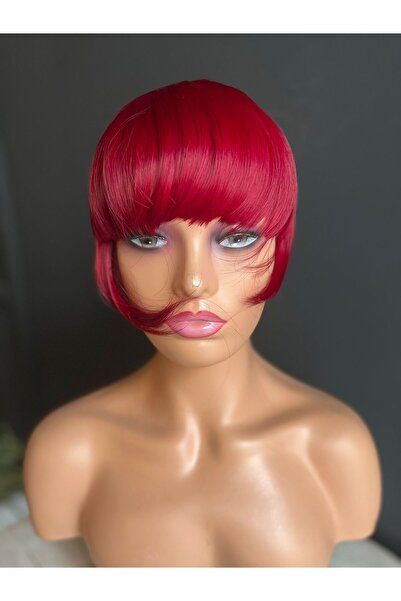 Suzan Peruk Kızıl Fiber Sentetik Perçem