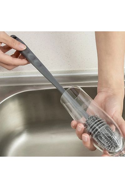 Wanderlust New Season Silicone Long Handle Cup Feeding Bottle Thermos Flask Jar Washing Brush 1pc 30cm