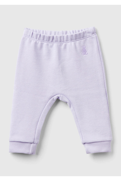 United Colors of Benetton Bebek Lila Önü Tavşan Logosu İşlemeli Beli Büzgülü ...