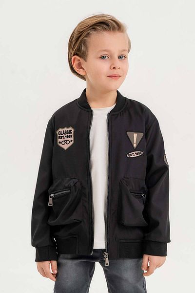 Gold Class Kidswear Водоустойчиво момчешко яке с подплата с цип и джобове за балони