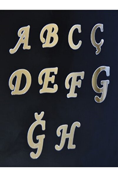 Kazanabil AYNALI HARF STİCKER GÜMÜŞ A HARFİ