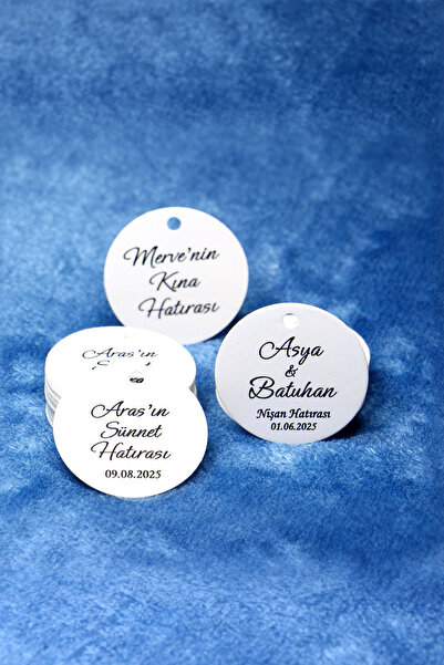Mapi Hediyelik Ürün  Etiketi / 100 Adet Marka Etiketi  (5 CM)