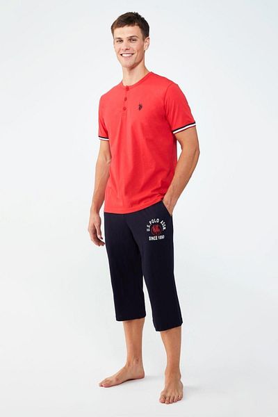 U.S. Polo Assn. U.S Polo Assn.18545 Men's T-shirt Capri Set-red
