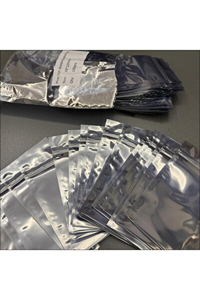 NPO ESD7612 76*127mm 10¹¹ohm 0,076mm Kalınlık Antistatik ESD Kilitli Poşet 100'lü Paket