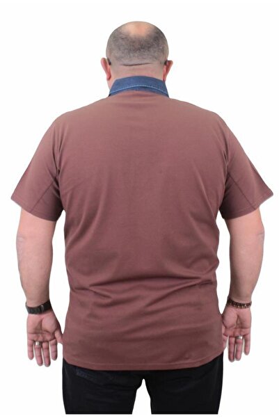 Starbattal Plus Size Polo Denim Collar T-Shirt 23420 TABA