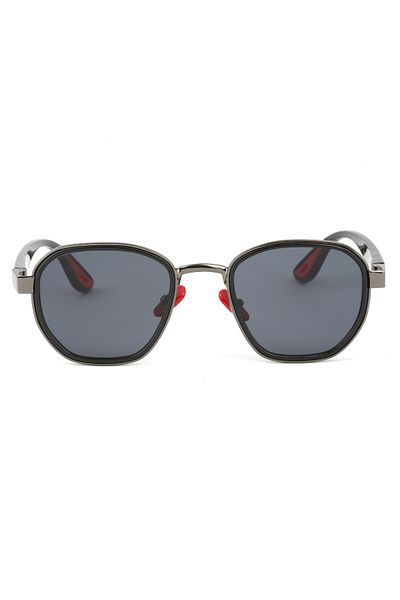 TomyHelf Rectangular Design Black Frame Black Glass Women's Sunglasses