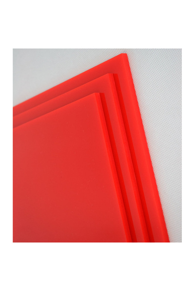 Hakel 4.6mm Kırmızı Pleksi Levha Pleksi Akrilik Kırmızı Mika Levha 15 x 25cm