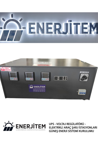 ENERJİTEM Regülatör 10,5 Kva Trifaze Servo Kontrollü Voltaj Regülatörü, 10,5 ...