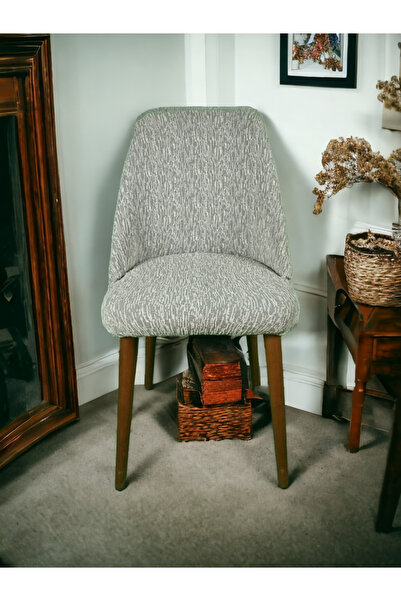 KARAHANLI Jakarli Sandalye Örtüsü Çubuk Desen Yüksek Esnekli Sandalye Kılıfı ...