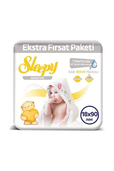 Sleepy Sensitive Wet Wipes 18 Pieces x 90's
