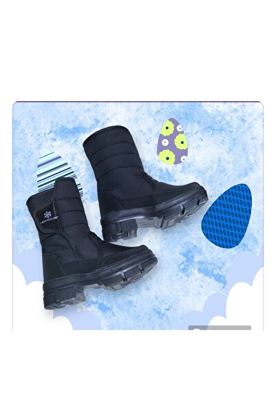Bumerix Çocuk kar botu içi kürklü siyah
