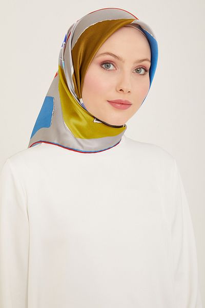 Armine Μεταξωτό Φουλάρι ARMINE 9125D - Τσίλι