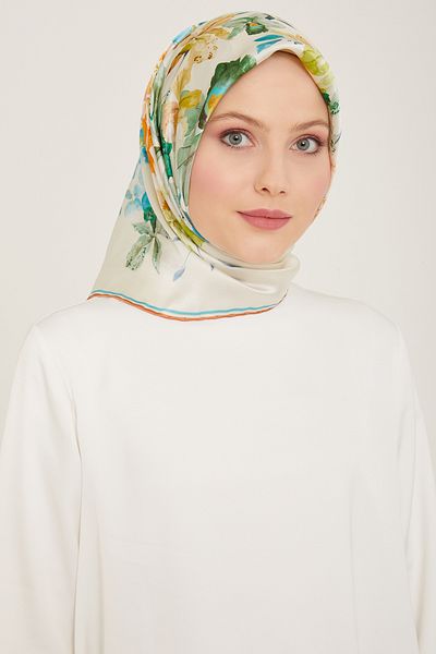 Armine Μεταξωτό Φουλάρι ARMINE 9127D - Τσίλι