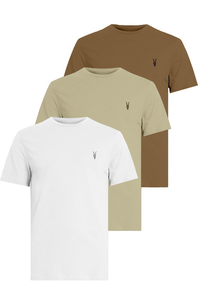 Kozik Ανδρικά μπλουζάκια Ανδρικά μπλουζάκια με λαιμόκοψη πολλαπλών κανονικών κοψίματος 100% βαμβακερά Πακέτο με 3 μπλουζάκια